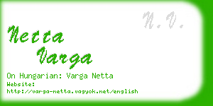 netta varga business card